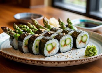 Resep Sushi Tempura Asparagus Renyah dan Segar