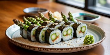 Resep Sushi Tempura Asparagus Renyah dan Segar